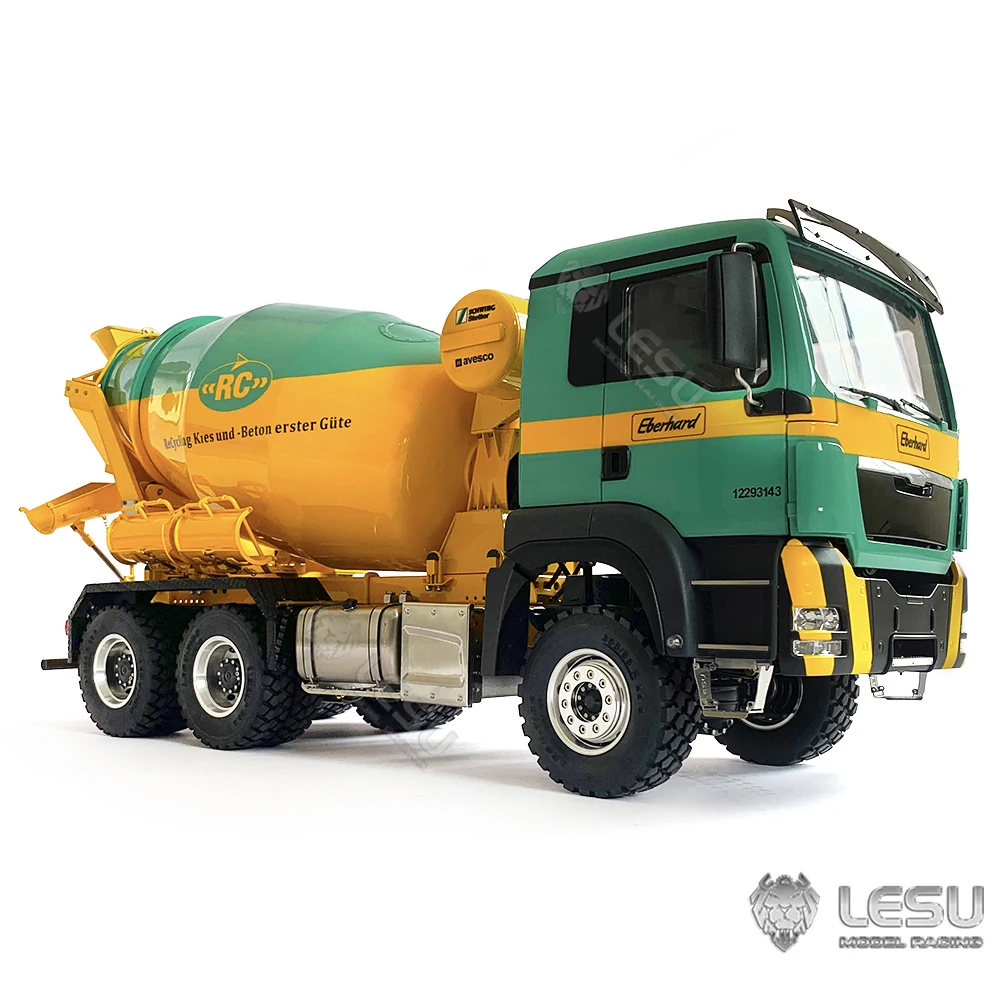 Фото LESU 1/14 RC микшерный грузовик 6X6 для окрашенного человека, грузовик с дистанционным управлением, окрашенные собранные игрушки для мальчика Th21650-Smt3 №3
