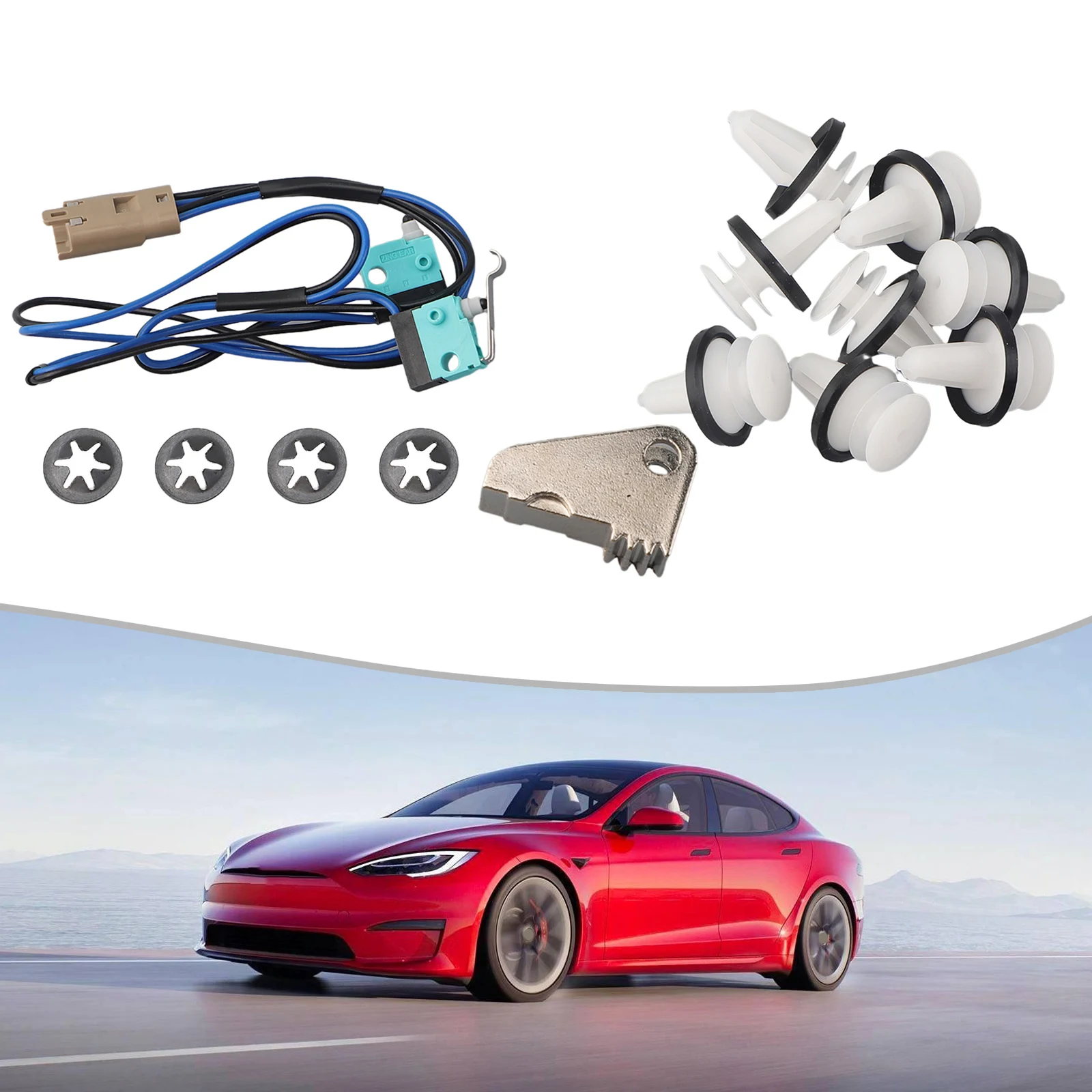 Фото Комплект для обновления ручки двери 1042845-00 1016009-00-C для Tesla Model S 2012-2017 304 из нержавеющей стали №5