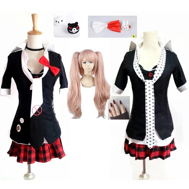 Danganronpa Косплей Аниме Junko Enoshima Emboitement Inushio Kimuchi Dangan Ronpa Trigger Happy Havoc Косплей Костюм