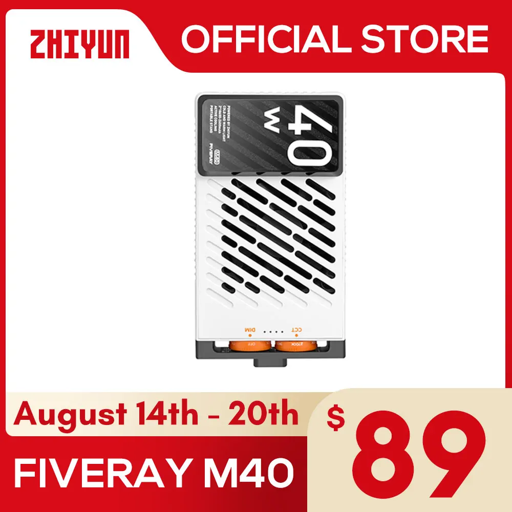 ZHIYUN официальный FIVERAY M40 светодиодный светильник s Ручной Карманный светильник фото видео Лампа Tiktok/YouTube заполняющий светильник для фотосъем...