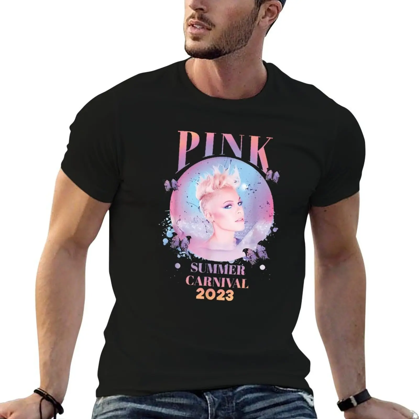 Pi n k P!_nk P nk, футболка Summer Tour для мужчин, мужская футболка из 100% хлопка, футболка
