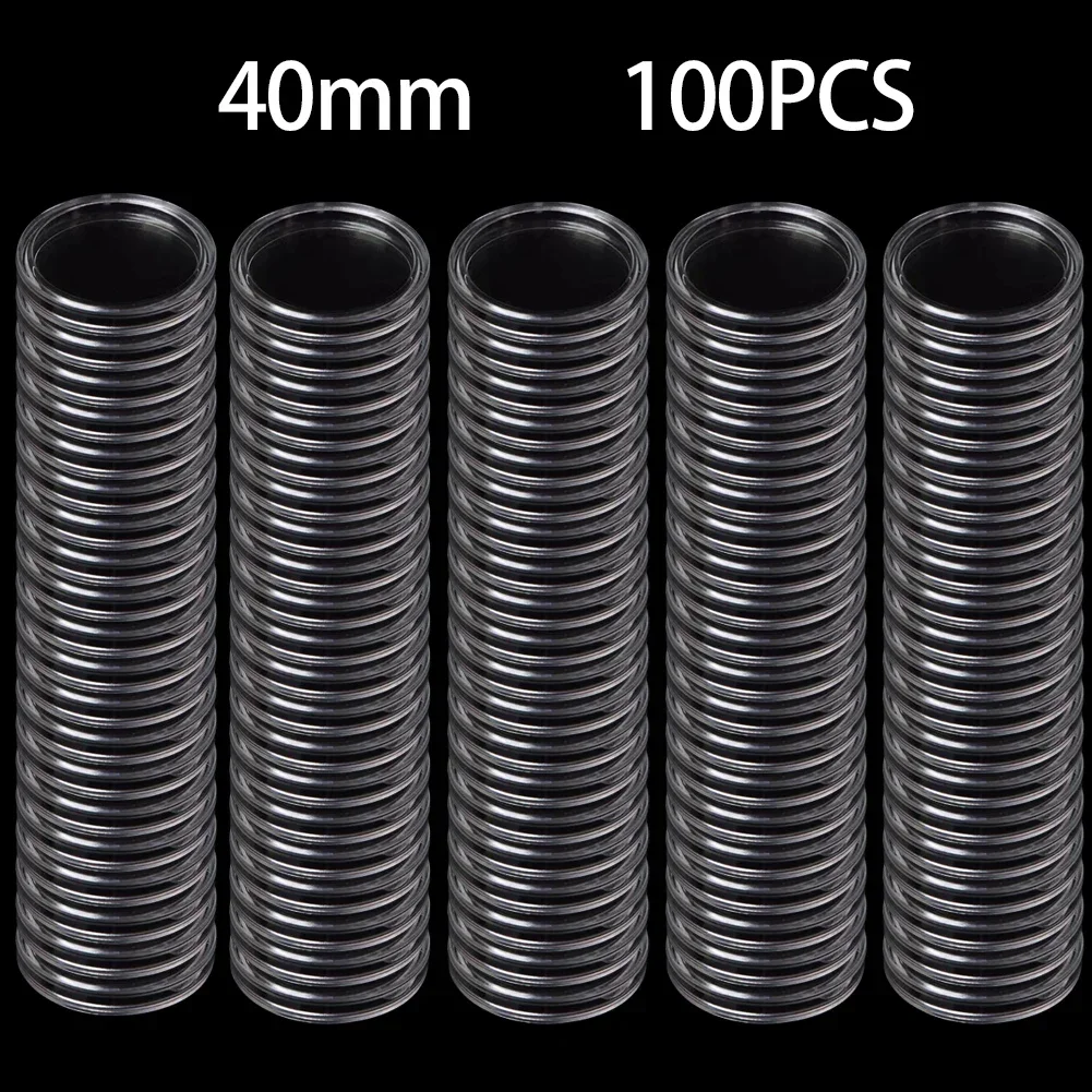 Фото wa na monety Pudełko na monety Kapsułki na monety Pudełka do przechowywania w domu Organizacja domu Średnica wewnętrzna 40 mm Przezroczysty Brand New №4