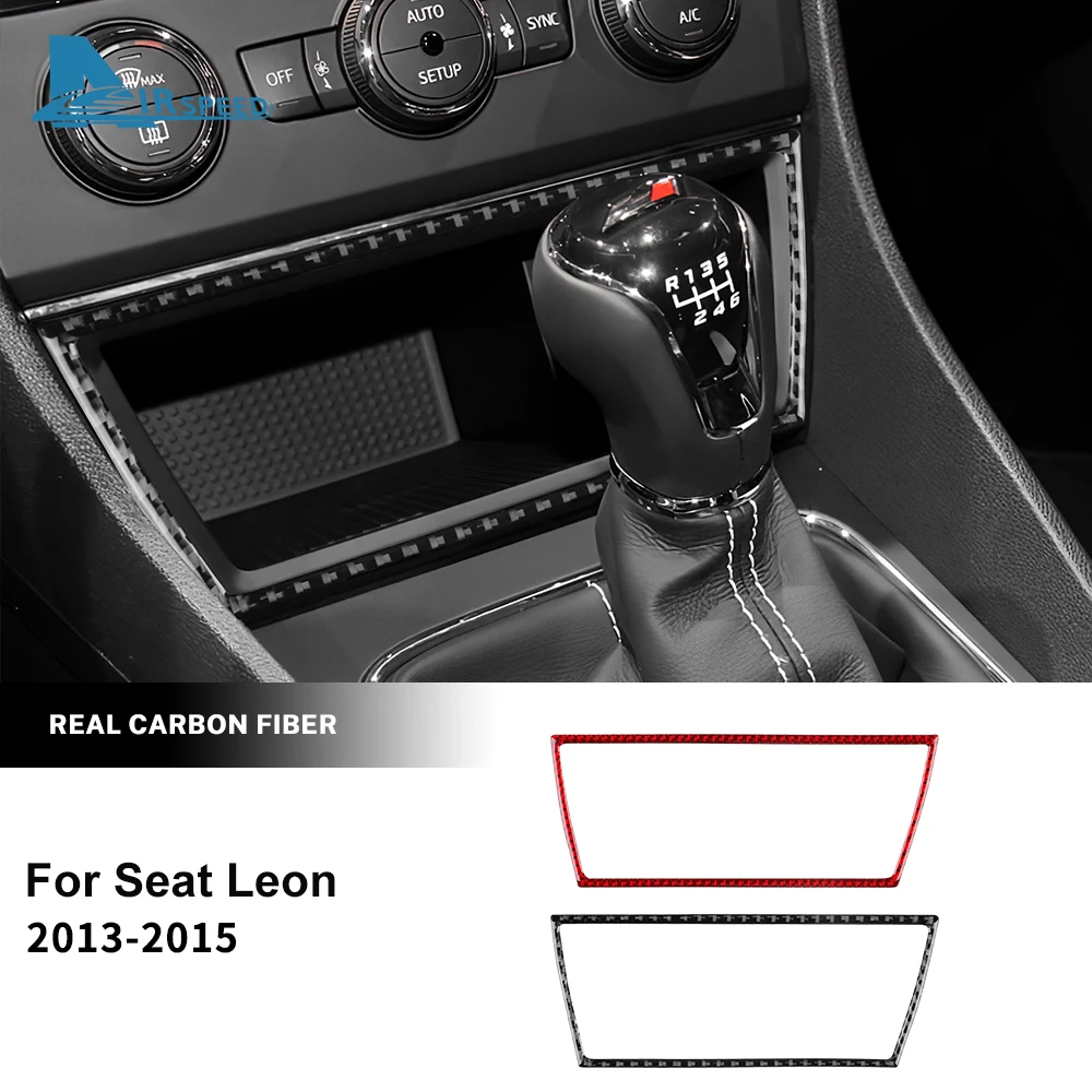 Настоящая мягкая наклейка из углеродного волокна для Seat Leon 2013 2014 2015, LHD RHD, центральное хранилище автомобиля, USB-порт, рамка, аксессуары для интерьера