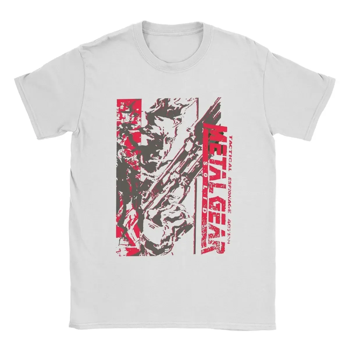 Футболки Game Metal Gear Solid Art, мужская футболка из чистого хлопка, потрясающая футболка с круглым вырезом, MGS, готическая фантомная хипстерская футболка, топы с короткими рукавами