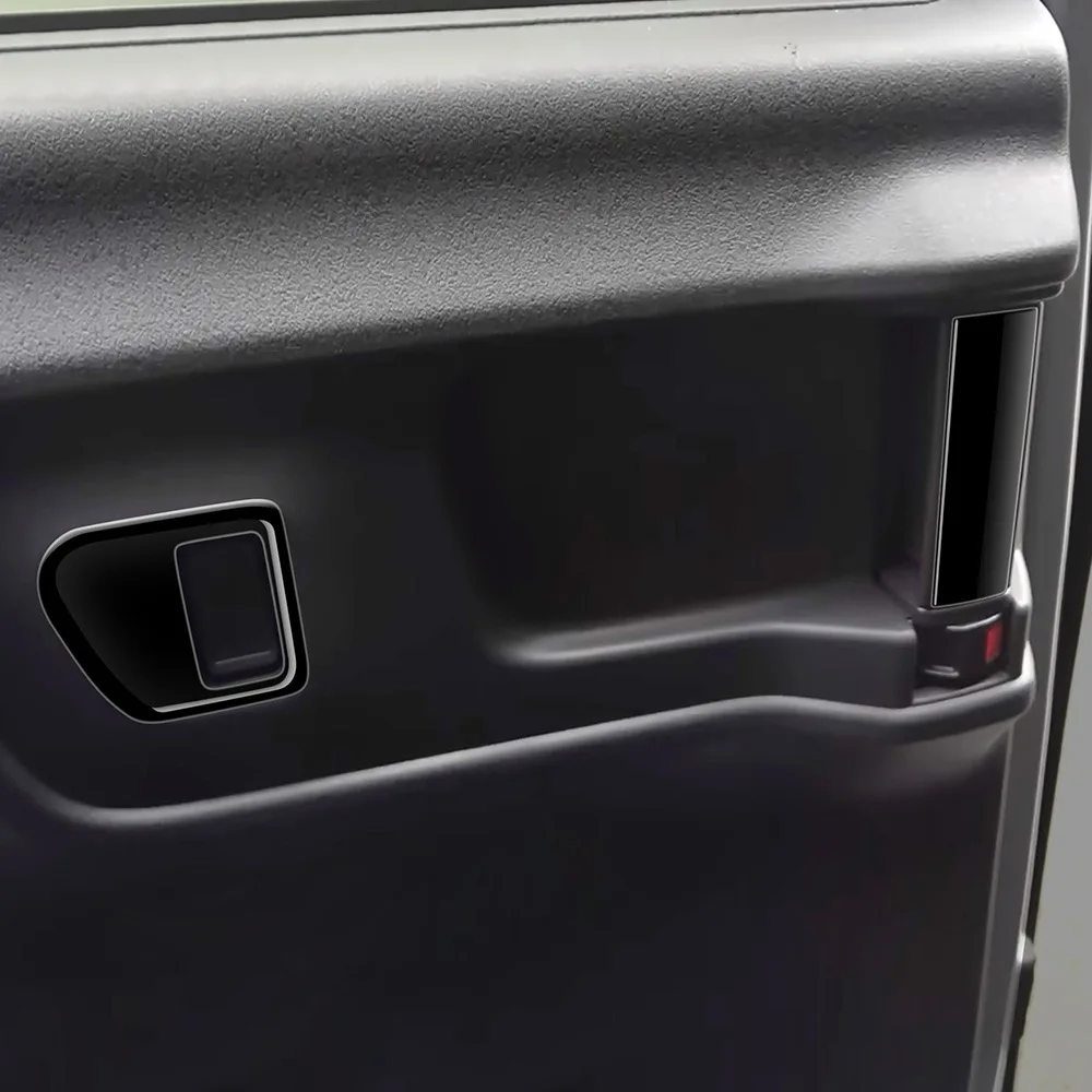 Фото Для Honda N-BOX 2024 2025 ABS углеродное волокно Middel центральная внутренняя дверная ручка чаша крышка накладки наклейки интерьерные аксессуары ca №3