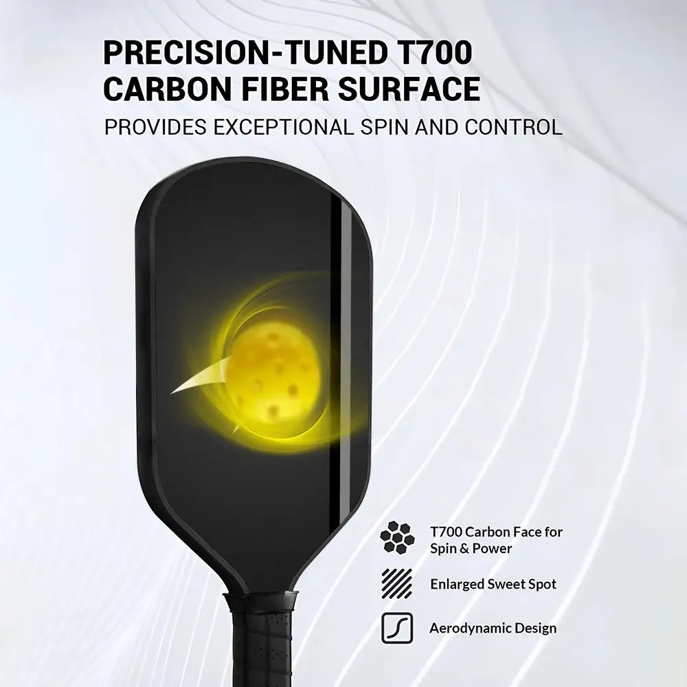 Фото M-McLarenS Роскошный автомобиль P1 Pickleball Paddle T700 Углеродное волокно 16 мм Сотовый сердечник Пескоструйная поверхность Удобная ручка Ракетка №3