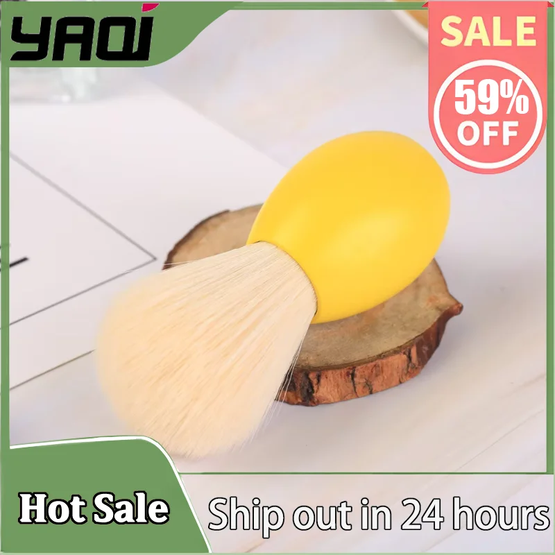 YAQI Bunny кашемировая кисть для бритья с узлом желтого цвета на Пасху, мужской инструмент для бритья, гипоаллергенная мужская щетка для ухода за волосами