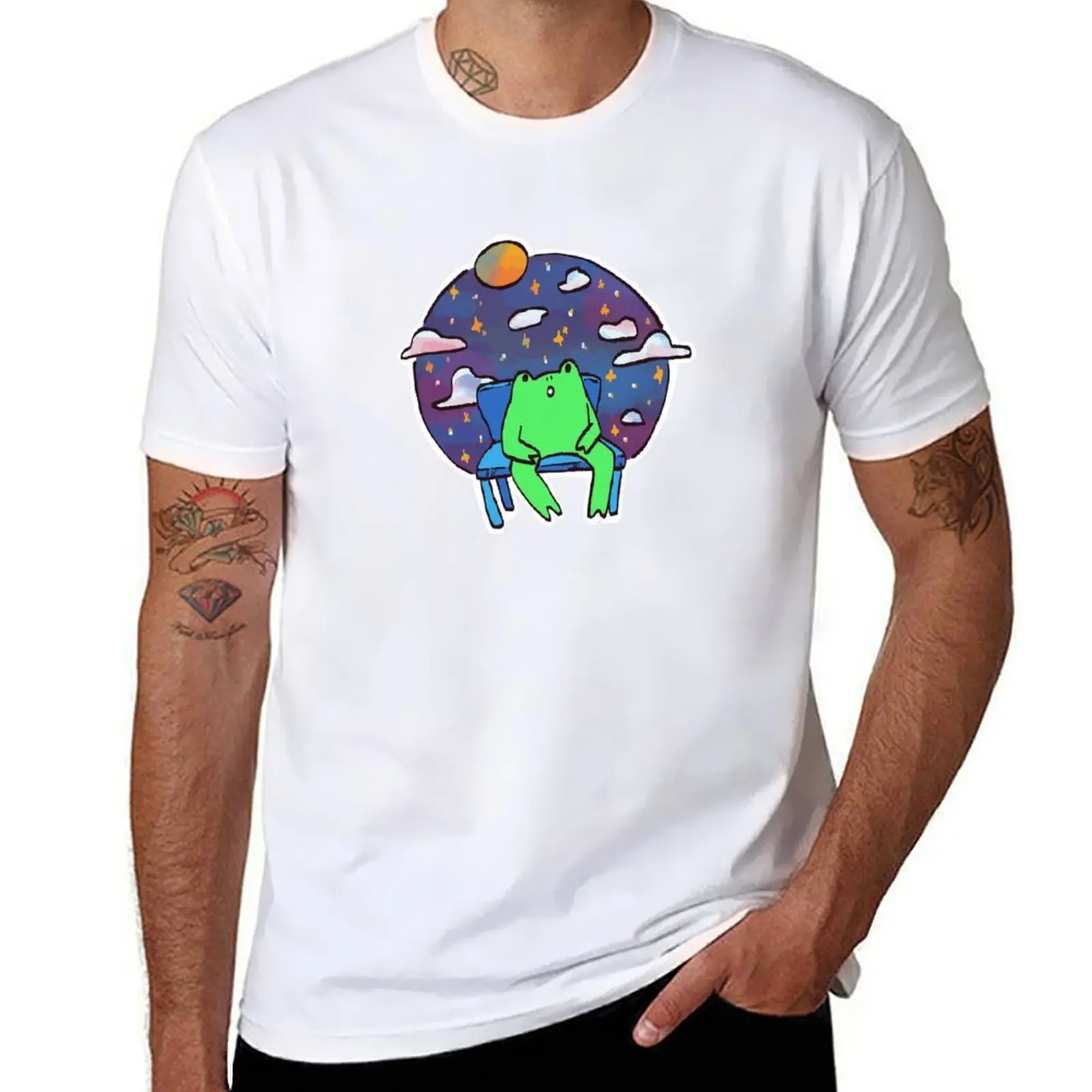 Футболка Lonely Loner (Funky Froggies) с аниме, футболки для мужчин, мужская футболка с рисунком, футболка