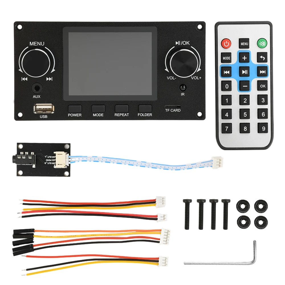 2,8-дюймовый цветной TFT-экран Bluetooth, модуль платы декодирования аудио без потерь, 2-канальный процессор с поддержкой I2S, цифровой аудиовыходной плеер постоянного тока 4,5-5 В Электронные компоненты и принадлежности