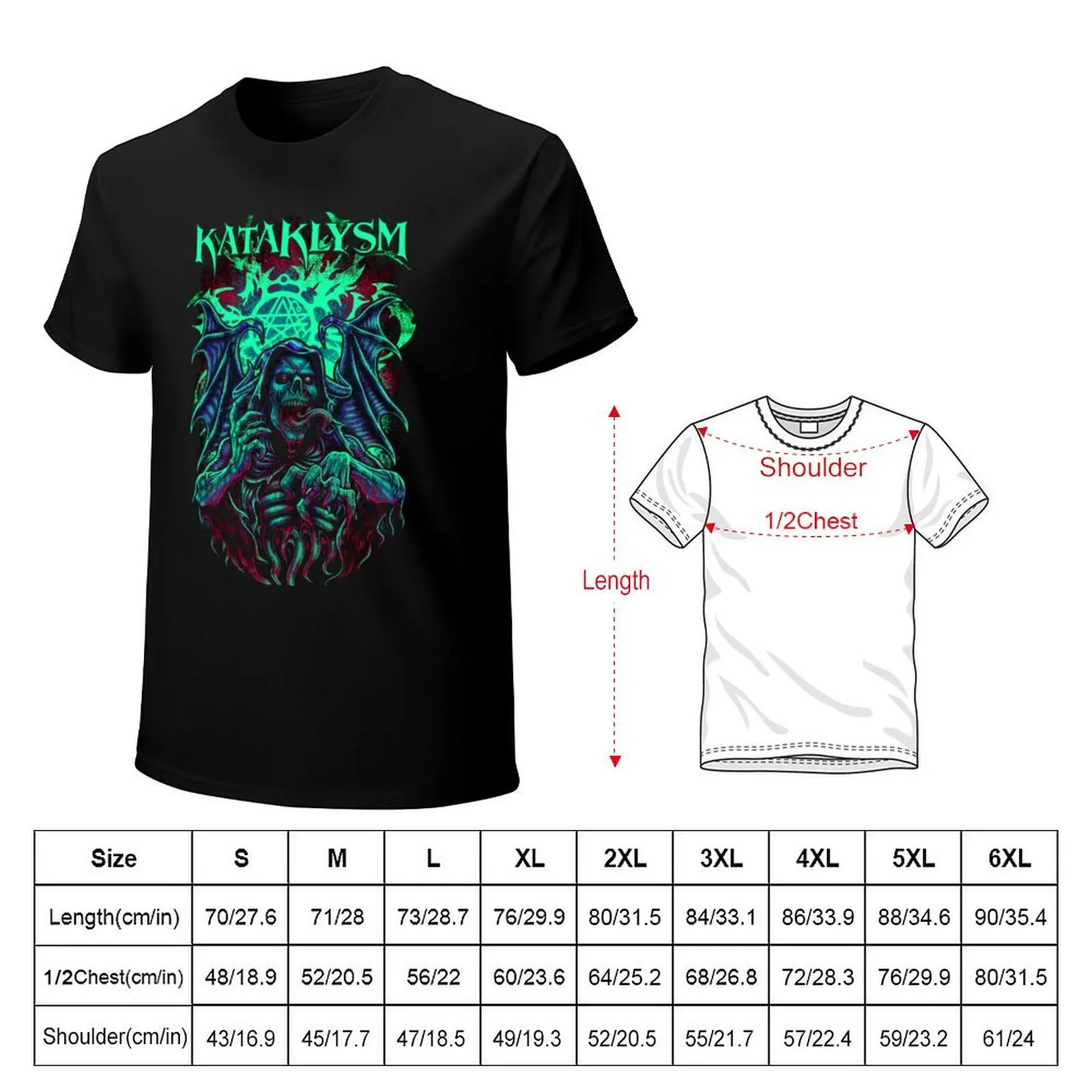 Фото Футболка Kataklysm Reaper, эстетическая одежда, блузка, уличная одежда, мужские большие и высокие футболки №2