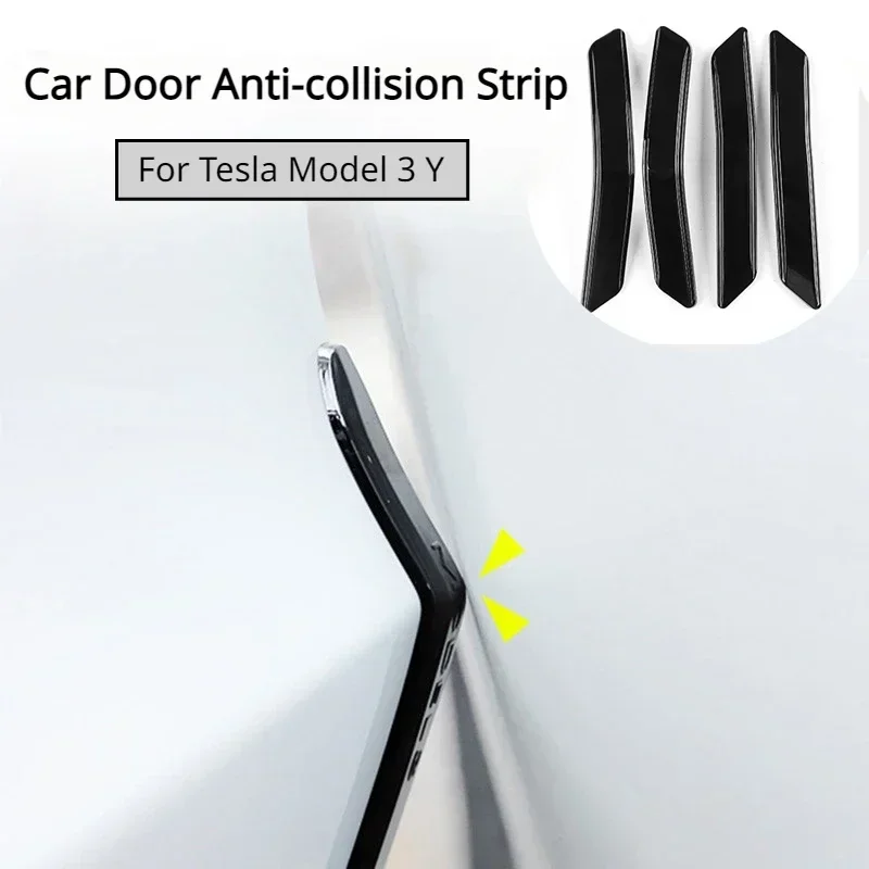 Противоударная лента для автомобильной двери Tesla Model 3 Y ABS, наклейка для защиты от царапин, аксессуары для модификации украшения автомобиля