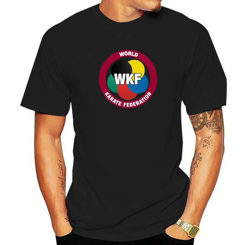 Новая мужская белая футболка с логотипом Всемирной федерации каратэ WKF, размер S M L XL 2XL 3XL