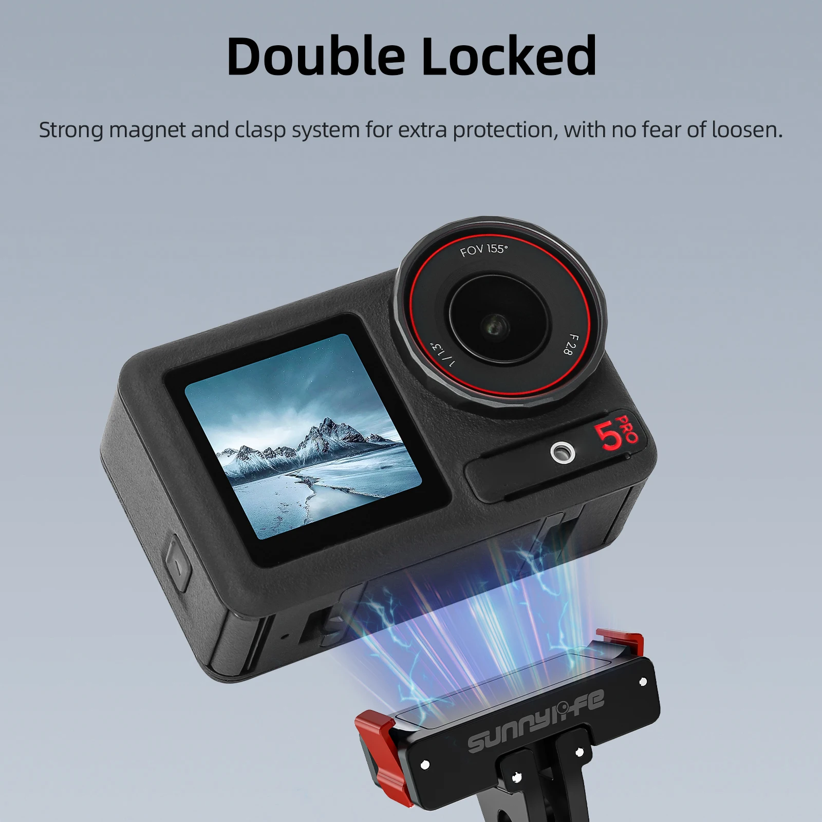 Быстроразъемный адаптер Sunnylife для DJI Action 5 Pro 14, магнитное крепление, интерфейсное крепление для TD672, повязка на голову ZJ666, зажим для рюкзака (art.: 3920ca52ecb4b) - 3920ca52ecb4b