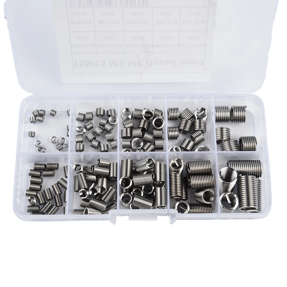 Набор Helicoil Screw Integrity Enhanced из нержавеющей стали, 150 шт., предназначенный для решения обычных выпуск в материалх низкой прочности