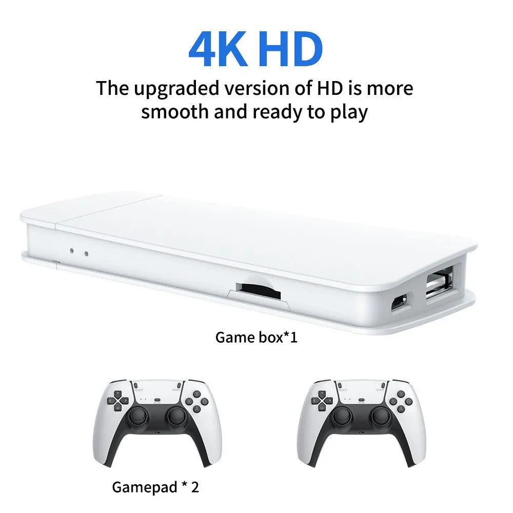 4K Game Stick ТВ игровая консоль 128G встроенный 30000 игр ретро портативный игровой плеер с беспроводным контроллером геймпада (art.: 3920cf986899c) - 3920cf986899c