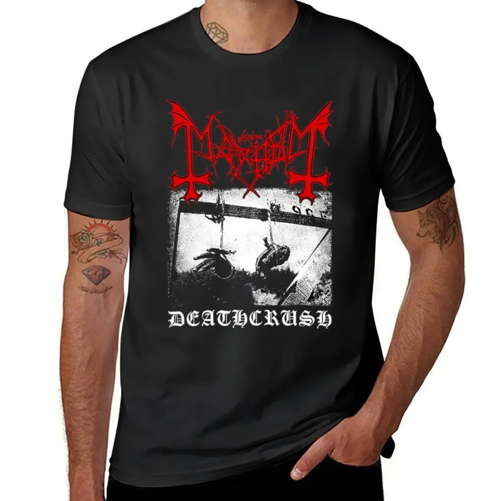 Мужская быстросохнущая Футболка с принтом «Mayhem deathдавль евросхий мертвец Варг»