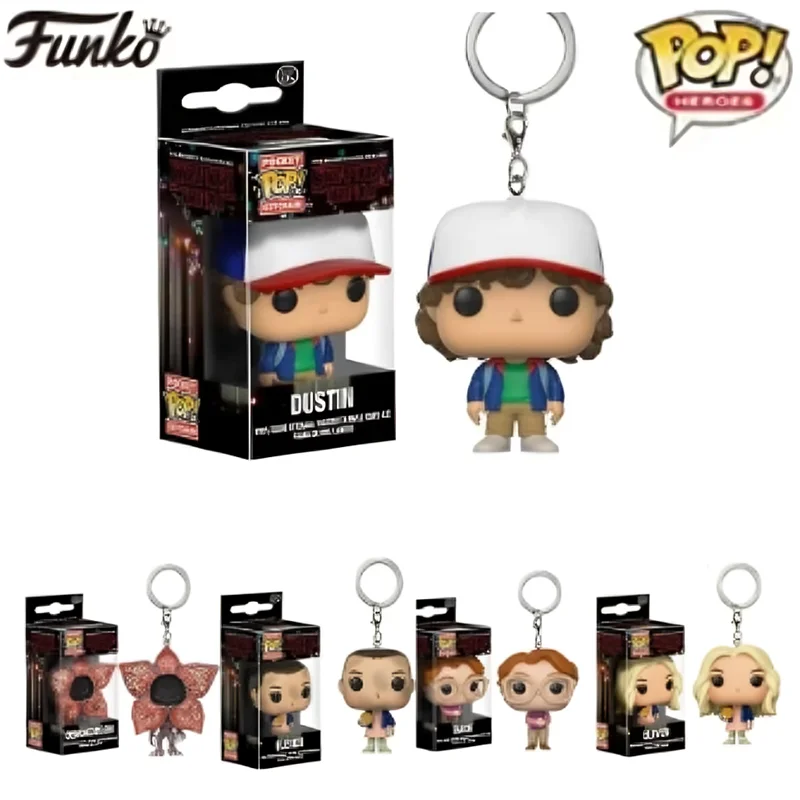 Брелок Funko POP Pocket Stranger Things Eleven Dustin Barb Demogorgon, экшн-фигурки, игрушки, вдохновленные аксессуары для фанатов, подарок