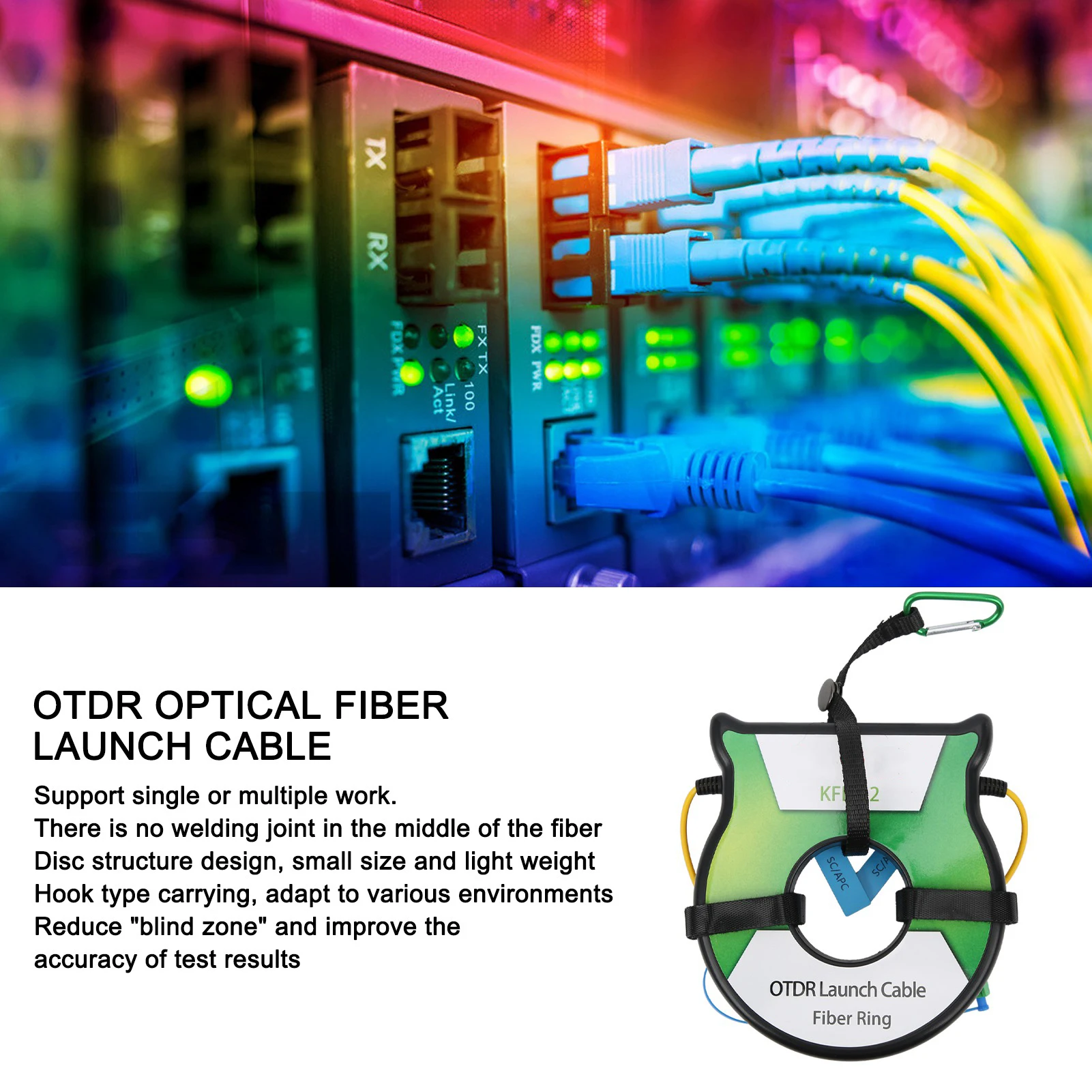 Фото ZK20 	 Оптоволоконный кабель OTDR, одномодовый, 9/125 мкм, 1 км, разъем OS2 SC/APCSC UPC №2