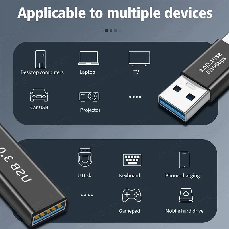 Удлинитель USB 3,0 под прямым углом 90 градусов, 10 Гбитс (art.: 3920c62b5ccff) - 3920c62b5ccff