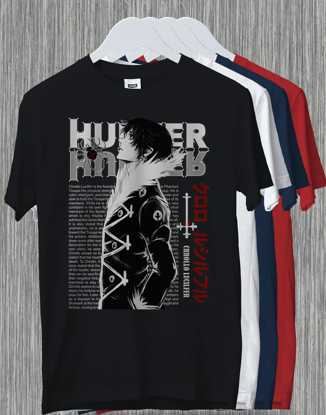 Chrollo Lucilfer фантомная труппа 0 лидер Охотник X Hunter Аниме Забавный подарок футболка