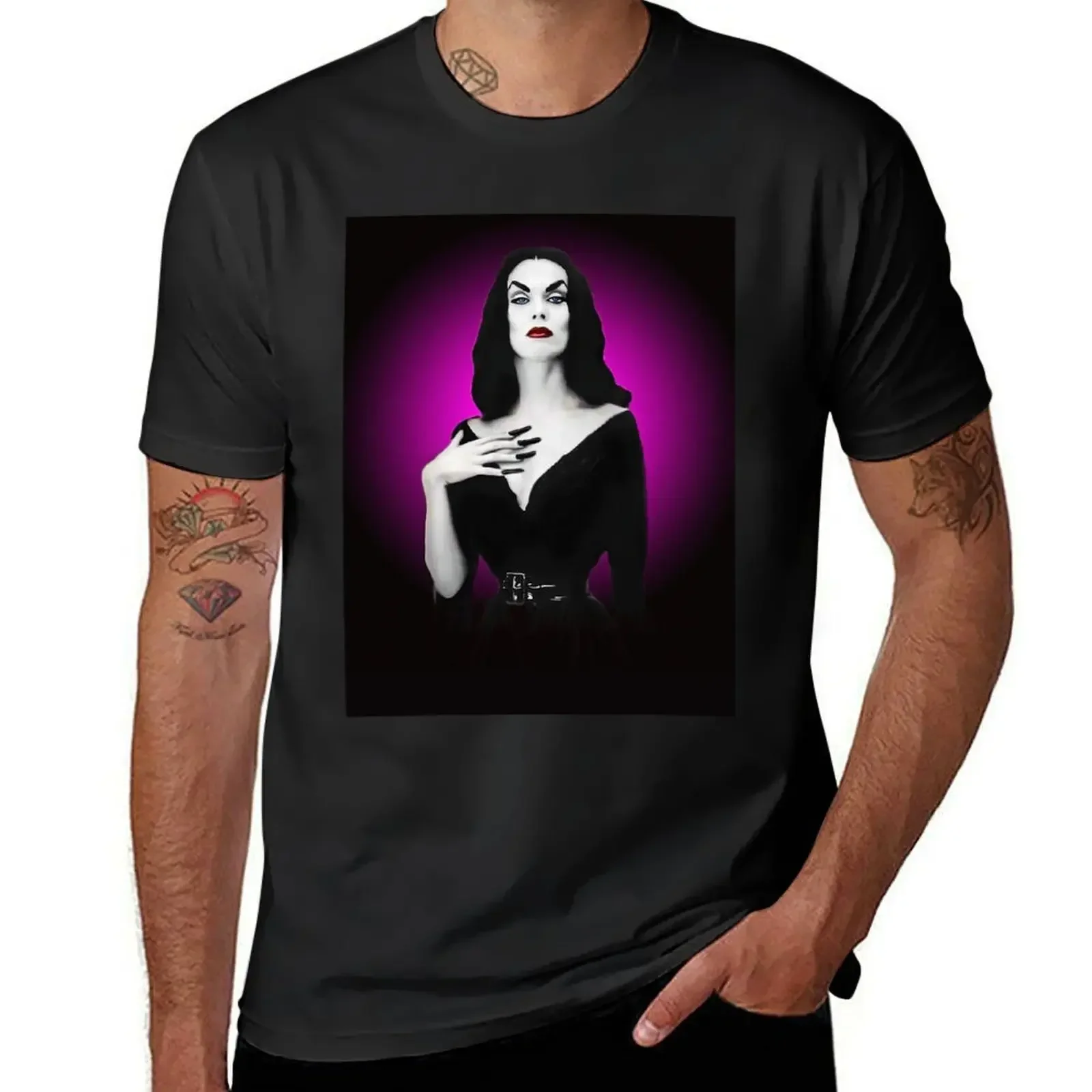Футболка Vampira the Legend, футболки с рисунком, футболка с принтом животных для мальчиков, мужская футболка