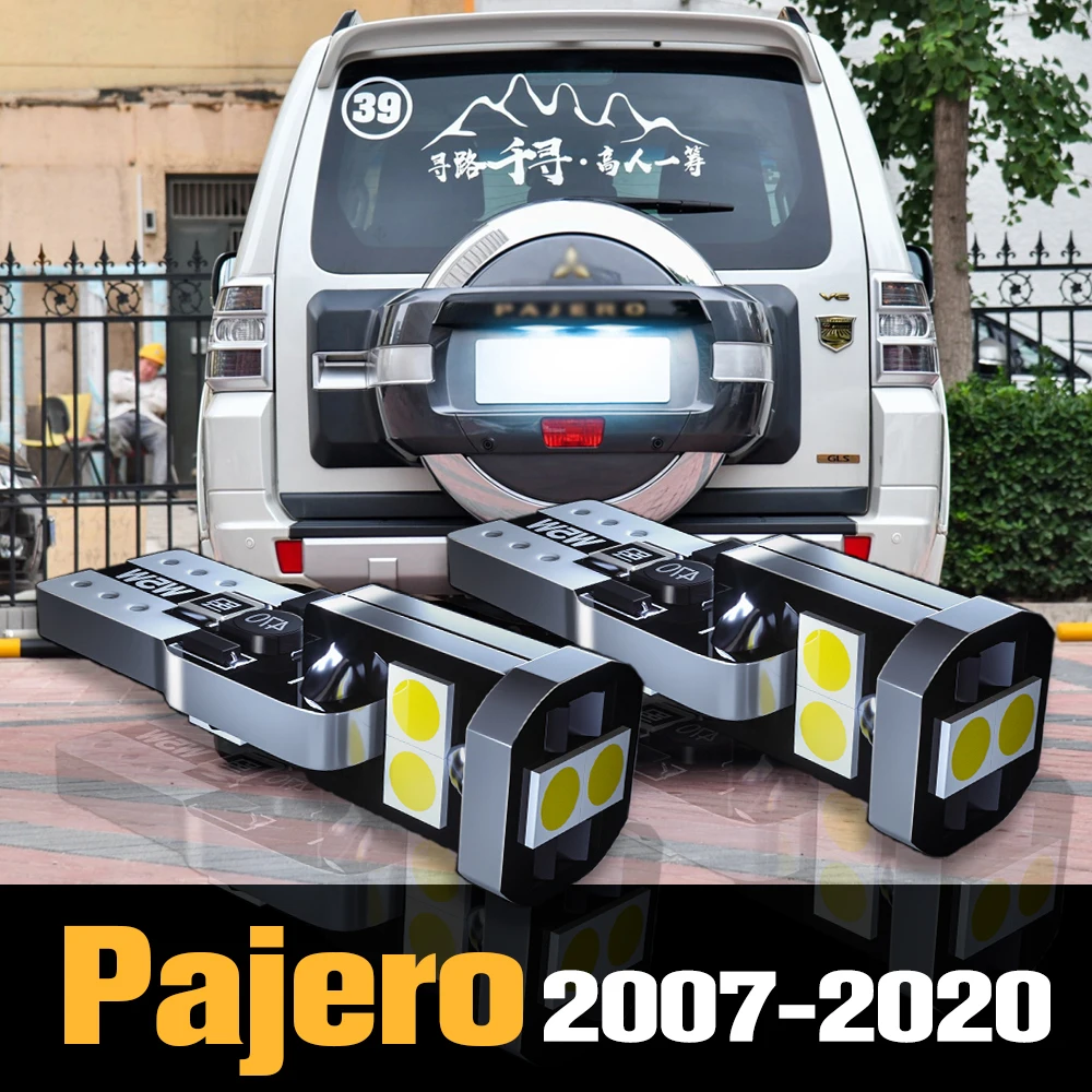 2x светодиодные лампы номерного знака Canbus, аксессуары для Mitsubishi Pajero V80 V93 V97 V98 2007-2020 2012 2013 2014 2015 2016 2017