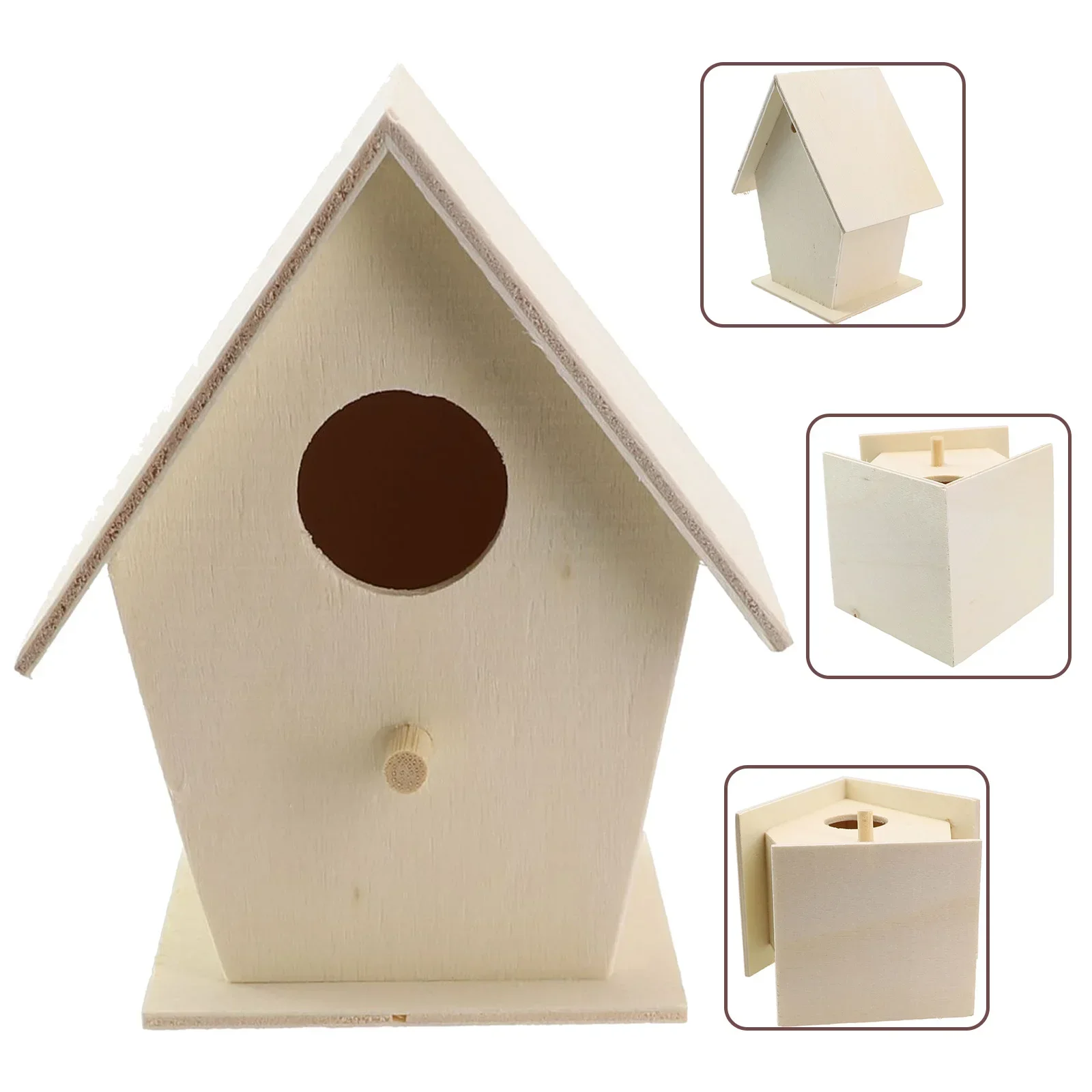 Фото Деревянное гнездо для птиц H = деревянная коробка для птиц = rdhouse Home P = Nes =========== домашних животных, коробочка для рукоделия для спальни, украшение сада №3