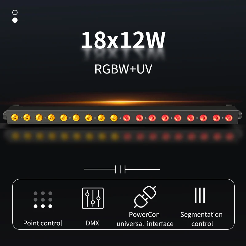 18x12 Вт RGBWRGBWAUV Световая панель с пиксельным управлением DMX512 Независимое управление DJ Disco Light Сценический театр (art.: 3920cbf8531c8) - 3920cbf8531c8