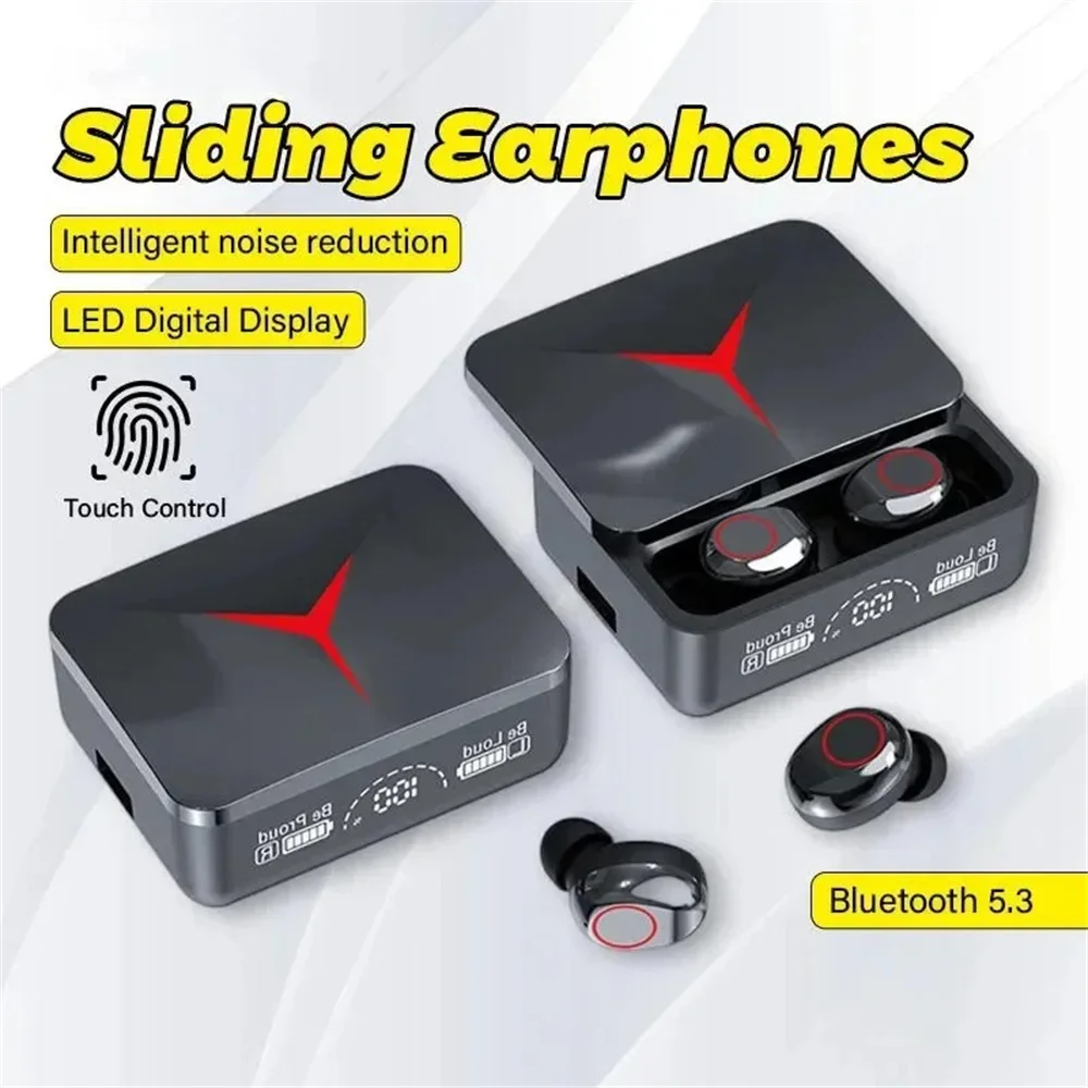 TWS M90 Беспроводные наушники с раздвижной крышкой Игровые наушники Bluetooth 5,3 Спортивные наушники Музыкальные гарнитуры для iphone Xiaomi