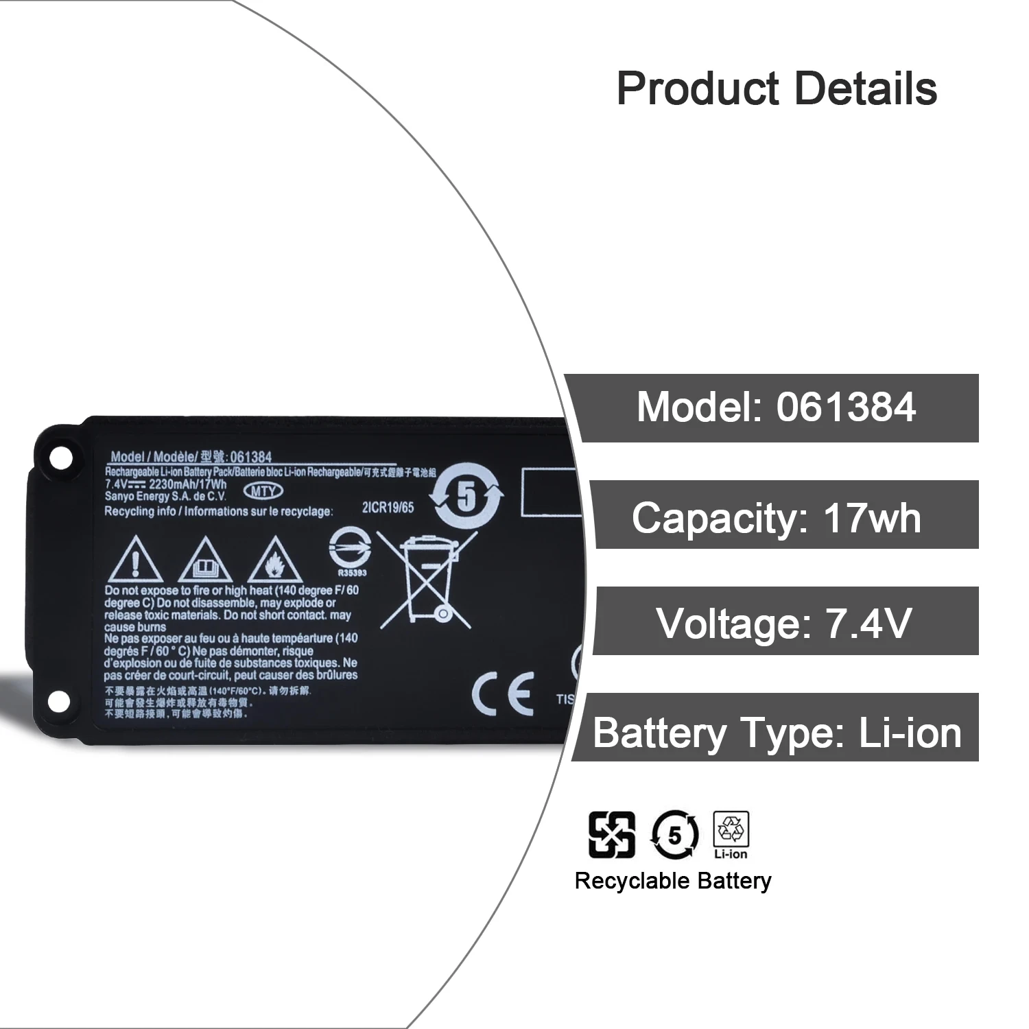 Фото 2230 мАч 061384 061385 061386 063287 Аккумулятор для динамика BOSE SoundLink Mini I Bluetooth №4