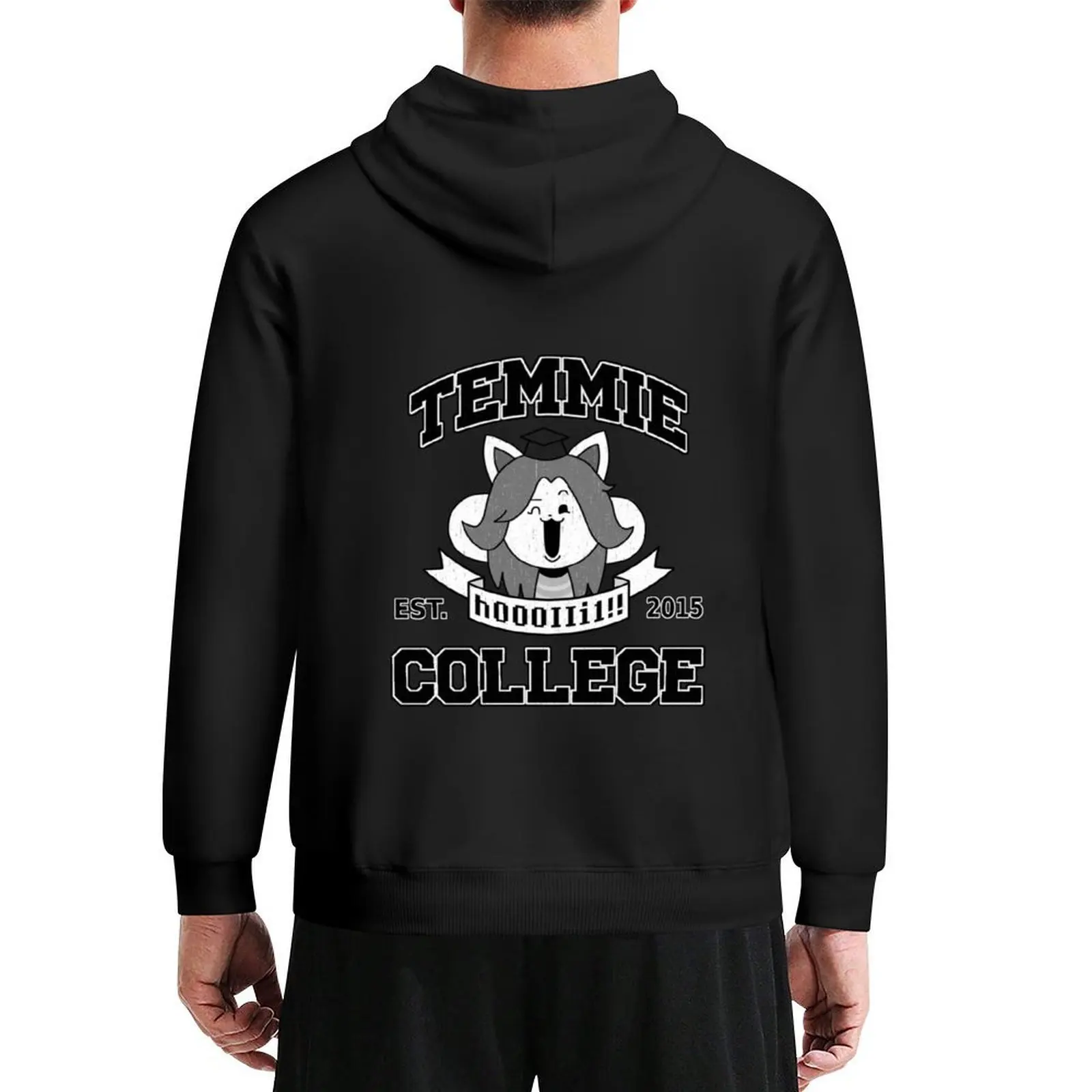 Толстовка Temmie College, мужская одежда, мужской зимний свитер, рубашка с капюшоном, мужская толстовка, комплект с капюшоном для мужчин