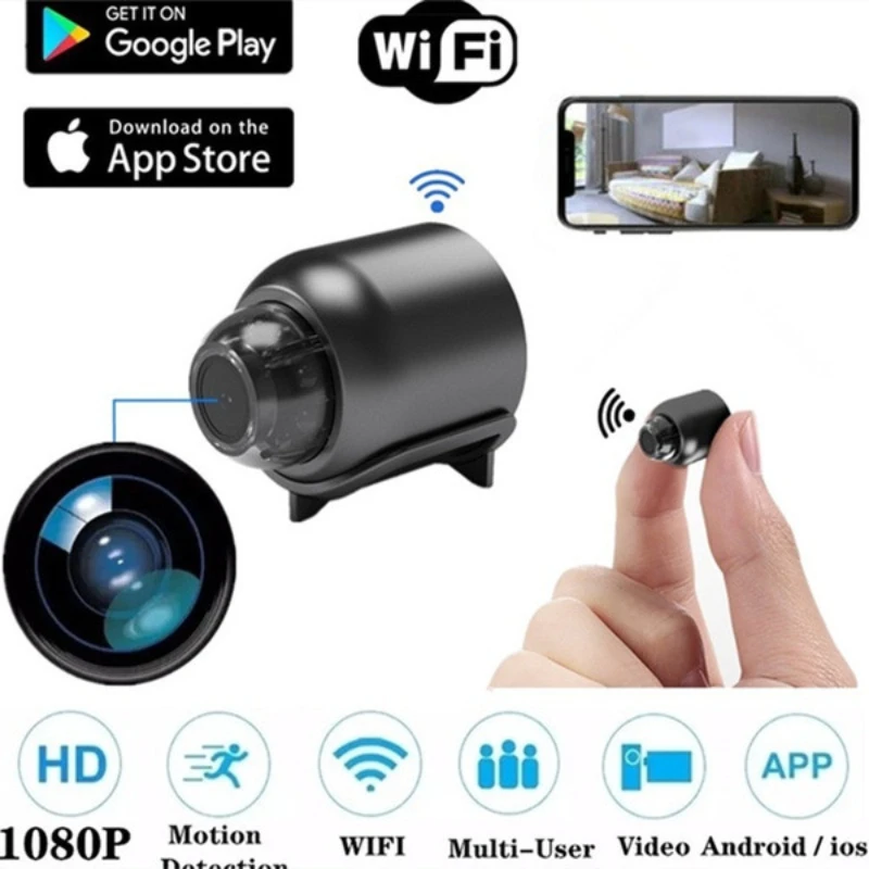 Мини-камера HD 1080P WiFi микро видеокамера Видео аудио регистратор DVR Дистанционное управление Обнаружение движения камера Экшн-камера