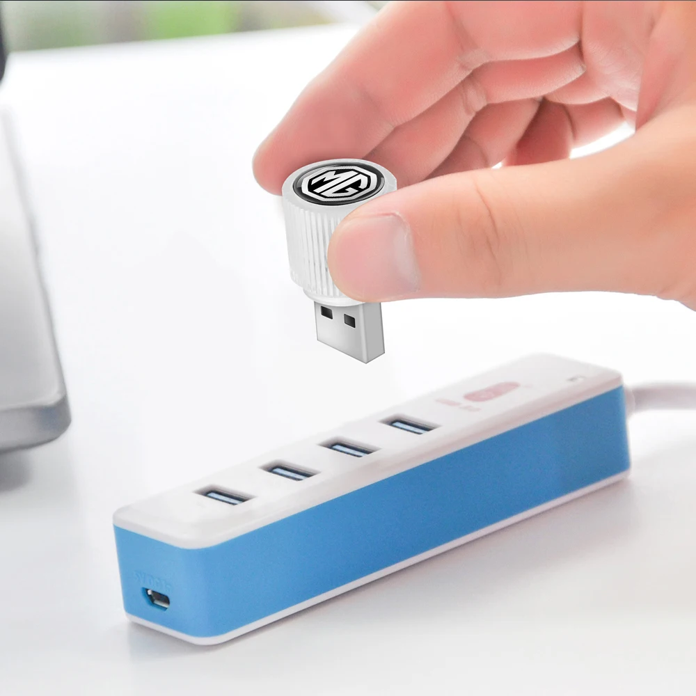 Фото 1 шт. автомобильные красочные мини-USB светодиодные значки для окружающей среды, декоративные лампы для атмосферы, аксессуары для MG 5 ZS Ev Hs Ehs EZS GT 6 7 350 №3