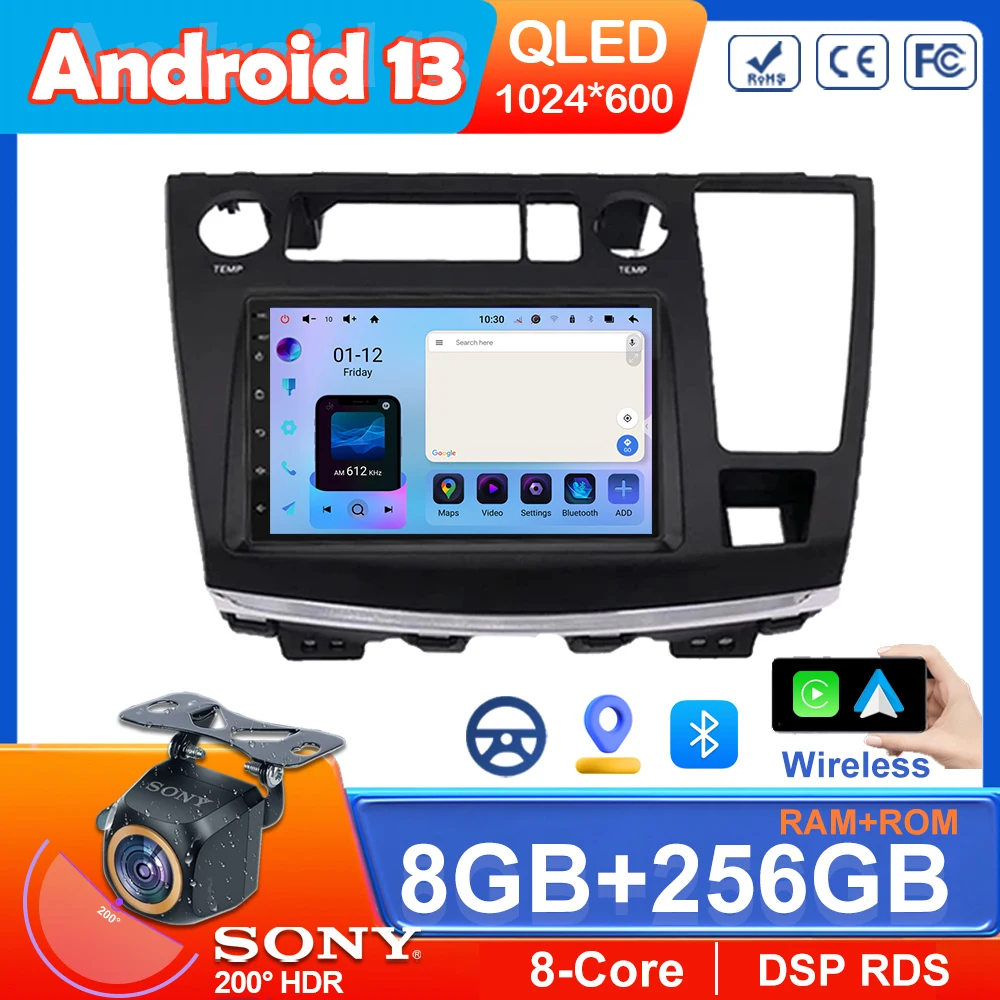 7-дюймовый беспроводной Android Авто Carplay для NISSAN ELGRAND E51 2002-2010 мультимедийный видеоплеер 4G DVD Wifi Bluetooth GPS дисплей