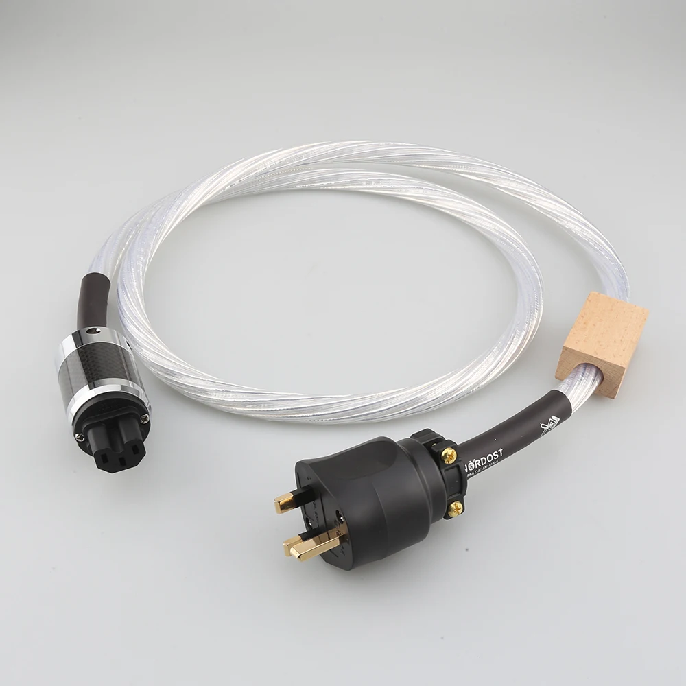 Высококачественный Nordost ODIN UK Разъем C15 IEC посеребренный кабель питания с позолоченным разъемом