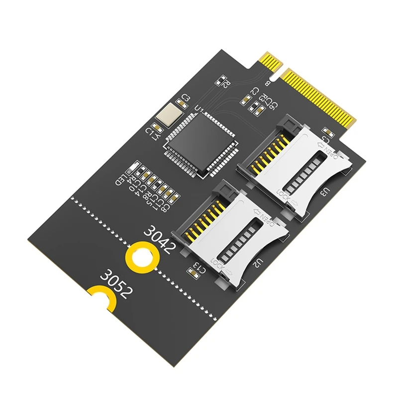 Двойная карта Micro-SD, TF-карта к адаптеру считывателя NGFF M.2 Key B (поддерживает USB-шину, а не шину SATA)