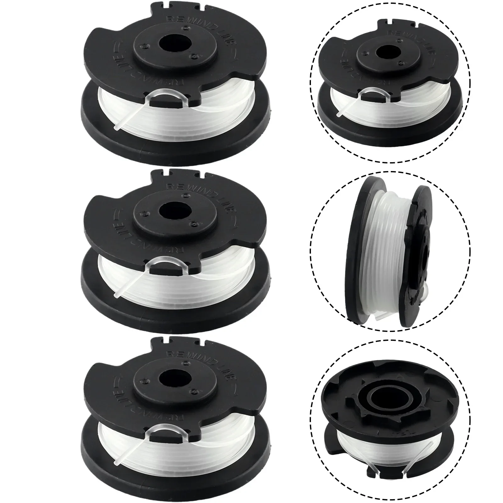 Фото 3 × катушка для триммера для травы GE-CT 18/28 Li и 18/28 Li TC, запасные аксессуары для садовых электроинструментов №3