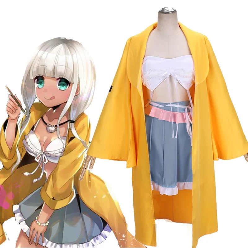 Косплей анги йонага из «Danganronpa V3 Killing Harmony», полный костюм для женщин и девушек на Хэллоуин, рождественскую вечеринку, сексуальная форма, парик