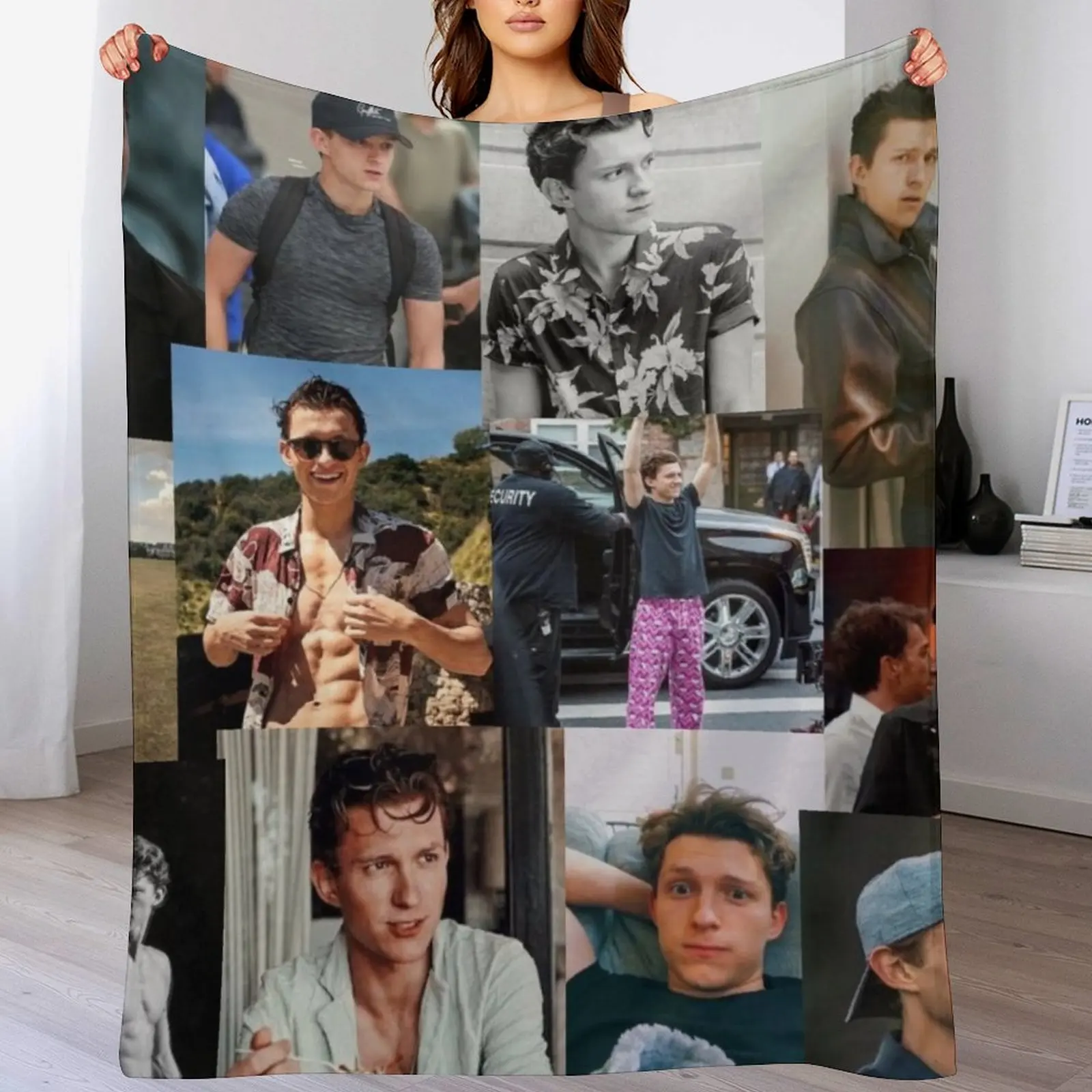 Одеяло с коллажем Tom Holland, декоративные детские одеяла, украшения для диванов, одеяла