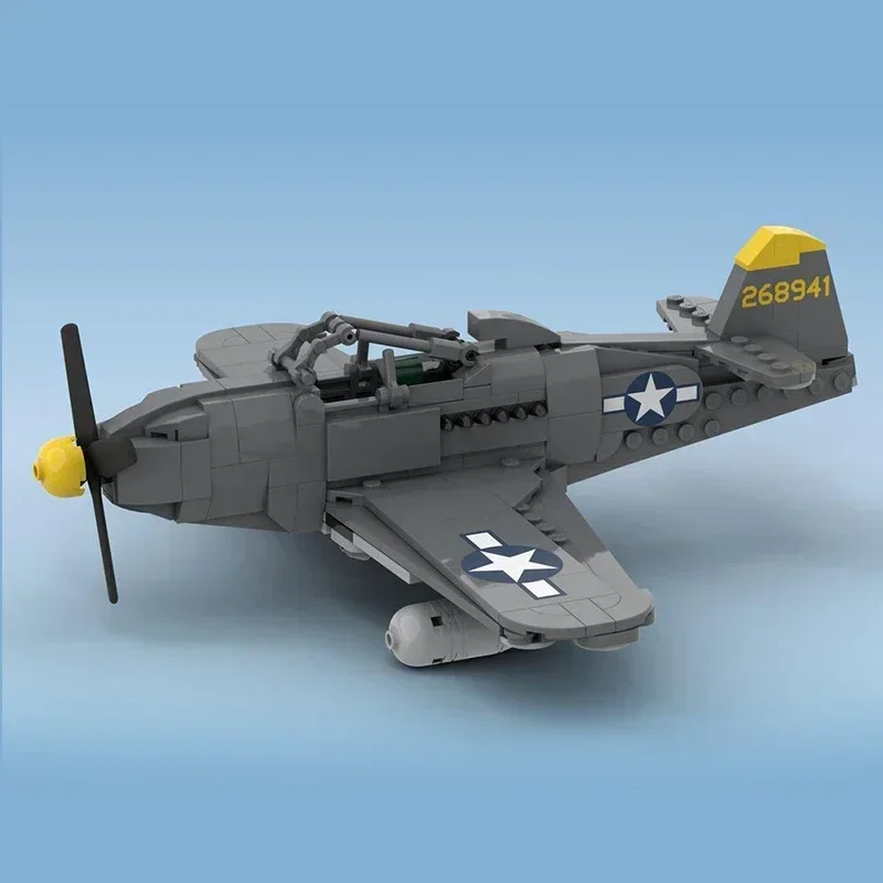 Технические Moc Bricks, военная модель P-63, King Cobra Bomber, модульные строительные блоки, подарки, игрушки для детей, наборы «сделай сам», сборка (art.: 3920d22b3a951) - 3920d22b3a951