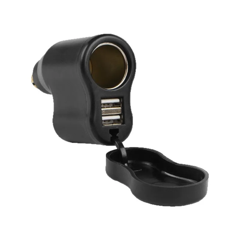 Фото Новое мотоциклетное зарядное устройство с двумя USB-портами, многофункциональная розетка прикуривателя, адаптер питания 12-24 В для мотоцикла, электронного велосипеда, 5 В/3,3 А, хорошо №5