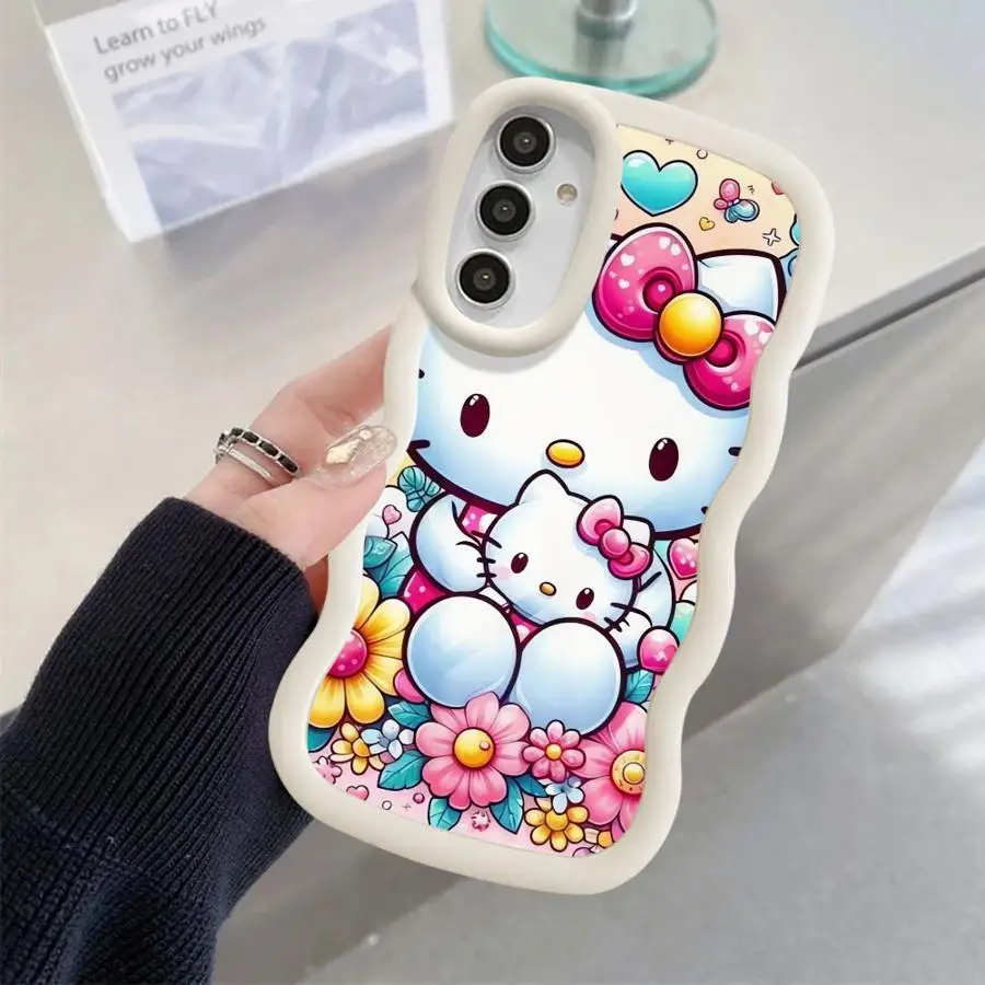 Фото Красный мягкий чехол для телефона H-elloS K-ittyS для Samsung Galaxy A15 A21s A16 A13 A14 A26 A34 A12 A36 A33 A35 A11 №2