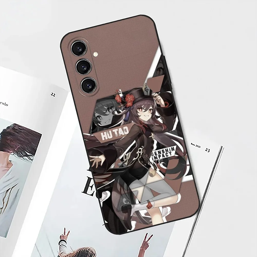 Фото Чехол для телефона Genshin Impact Hu Tao HuTao для Samsung S25, S24, S21, S22, S23, S30, Ultra, S20, Plus, Fe, Lite, Note, 10 черных мягких чехлов №5