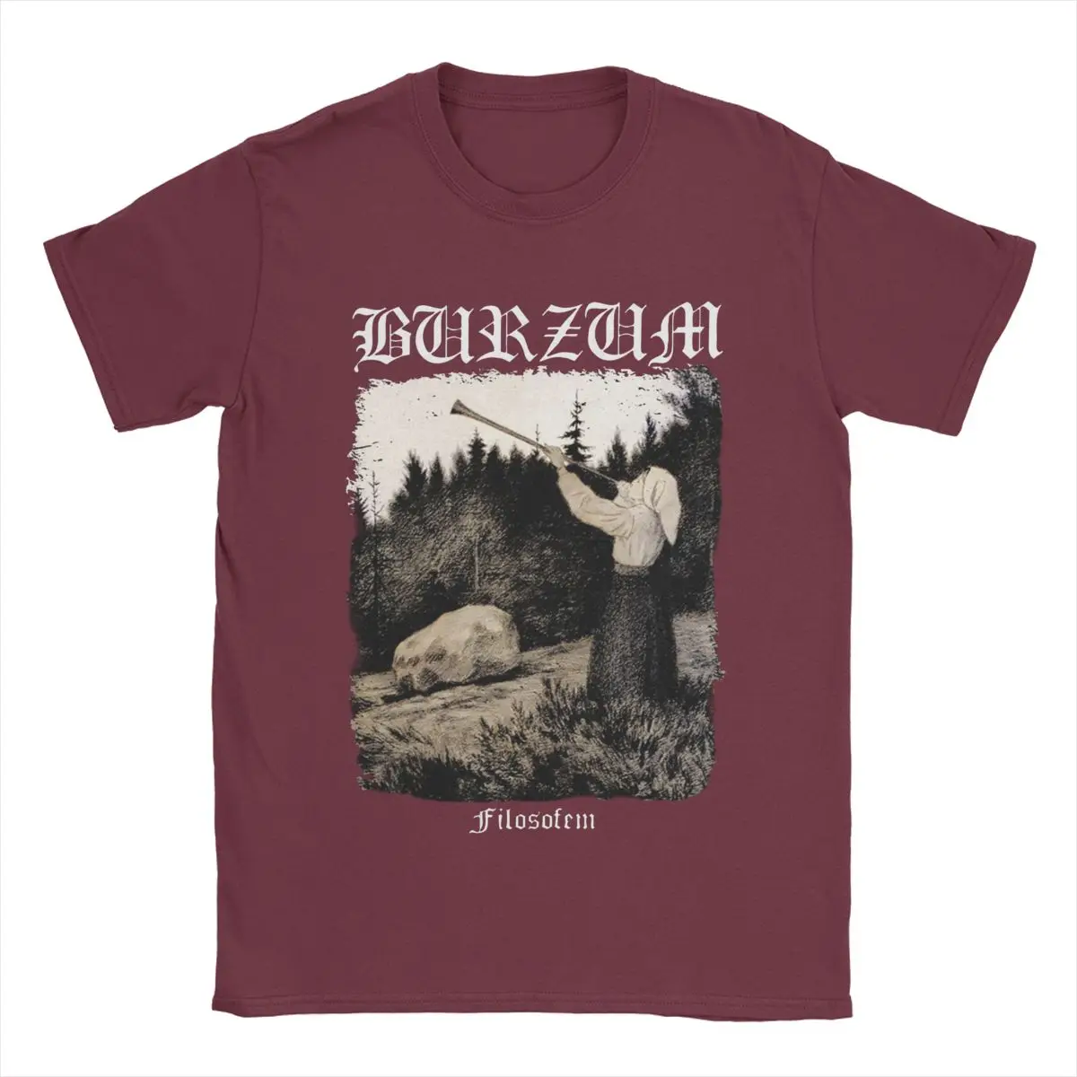 Футболка Burzum Blow The Trumpet, мужская хлопковая футболка с круглым вырезом, одежда с короткими рукавами, летняя мужская и женская повседневная модная футболка