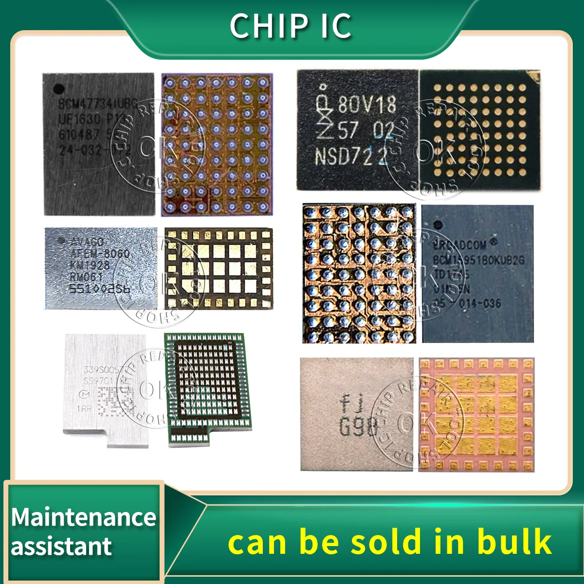 BCM47734IUBG 80V18 AFEM-8060 BCM15951B0KUB2G G98 339S00577 Модуль микросхемы для iphone 6 6s 7 8 plus X XR WIFI IC Запасные части