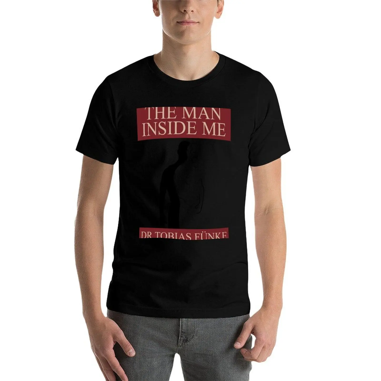 Фото Футболка Tobias Funke The Man Inside Me Book, мужская футболка, мужская одежда, хлопковые футболки с рисунком, мужская одежда №4