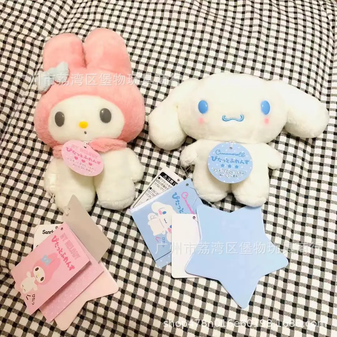 Милая плюшевая кукла Sanrio, 18 см, милая плюшевая игрушка, Sanrio, My Melody Cinnamoroll, фотосессия, подарок для девочек на день рождения, плюшевая игрушка, п...