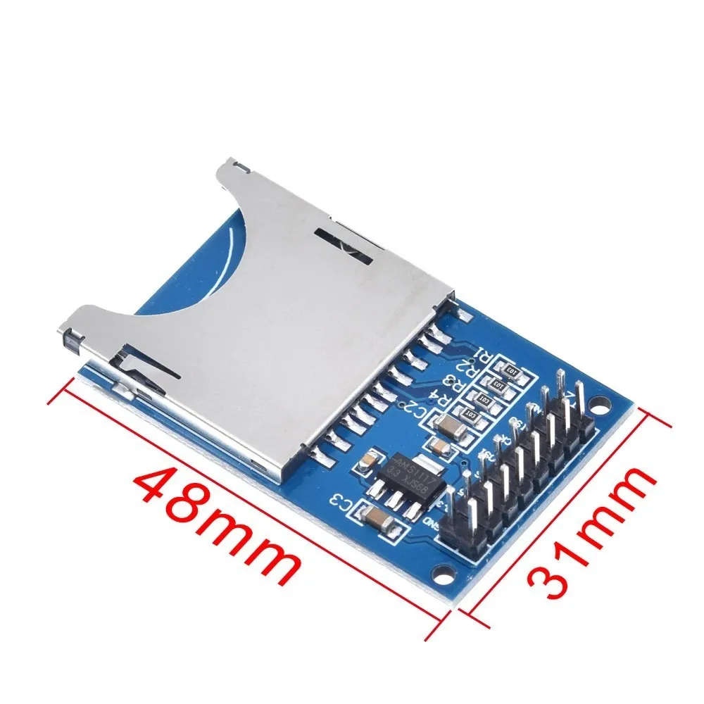 Фото Разъем для чтения модуля SD-карты TZT для Arduino UNO R3 Mega 2560 Nano №2