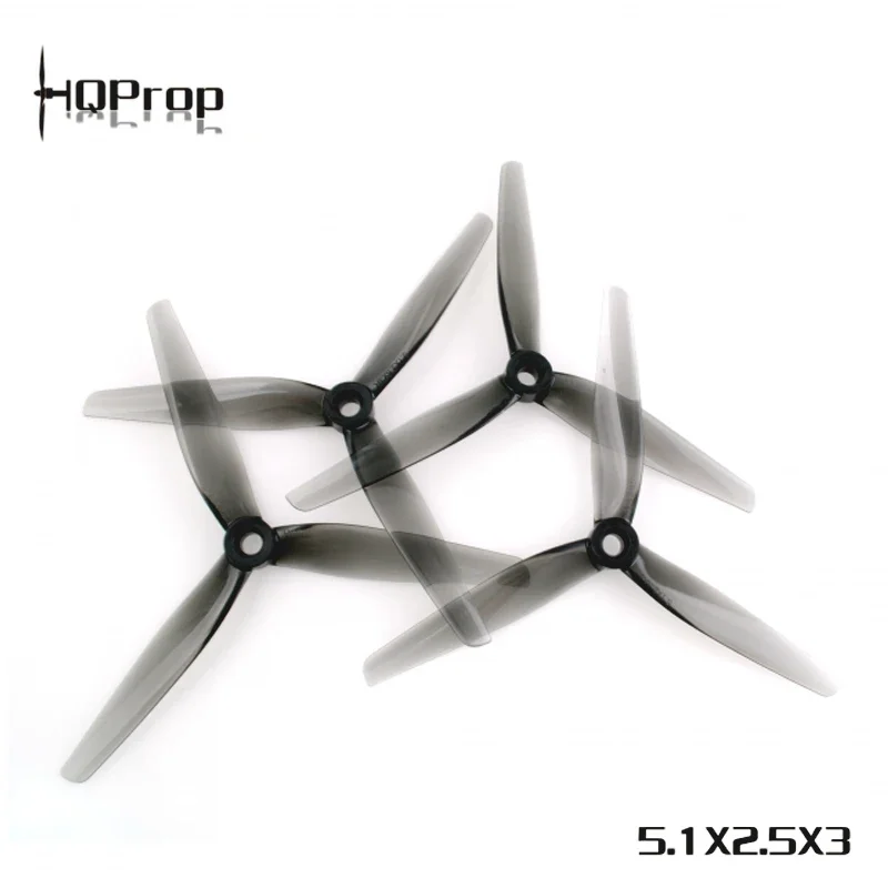10 пар (10CW + 10CCW) HQPROP 5.1X2.5X3 серый 5125 3-лопастный PC Propeller M5 вал для RC FPV Freestyle 5 дюймов 5,1 дюймов дроны DIY части
