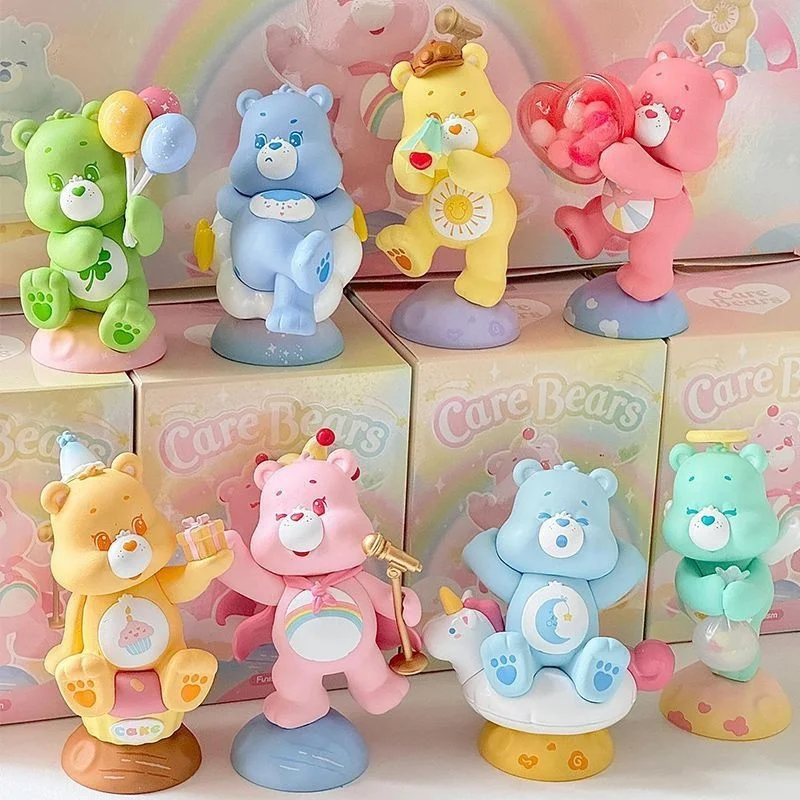 Фото В наличии Miniso Care Bears Healing Planet Series слепая коробка Mystery Box Caixa Sorpresa аниме фигурки коллекция подарки игрушки №2